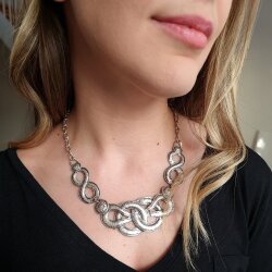 Infinity, Knot, Loop Necklace Statement Gothic Bohemian...