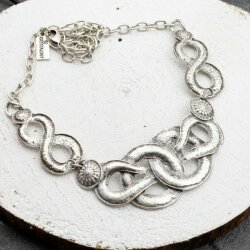 Infinity, Knot, Loop Necklace Statement Gothic Bohemian Medieval