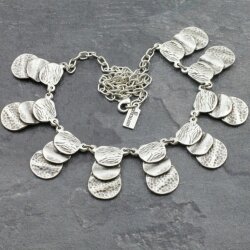 Coin Necklace Statement Gothic Bohemian Medieval