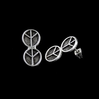 runes stud earrings, 2,2x1,1 cm