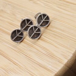 runes stud earrings, 2,2x1,1 cm