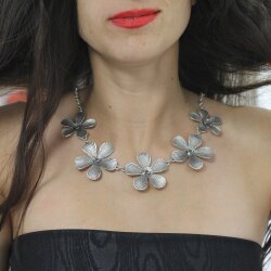 Blumen Hippie Kette Statement Gothic Mittelalter