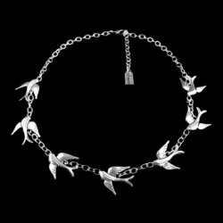 swallow Necklace Statement Gothic Bohemian Medieval
