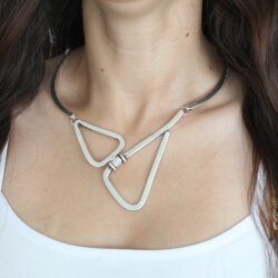 triangle, step Necklace Statement Gothic Bohemian Medieval