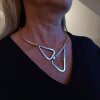 triangle, step Necklace Statement Gothic Bohemian Medieval