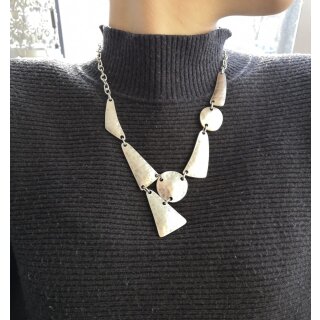 geometry necklace, triangle and Circles