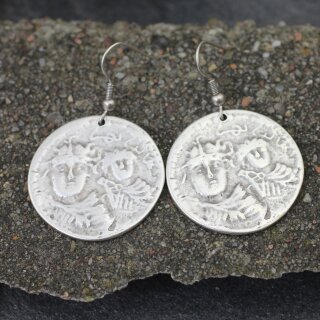Antique Look Coin Earrings