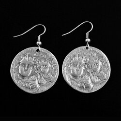 Antique Look Coin Earrings