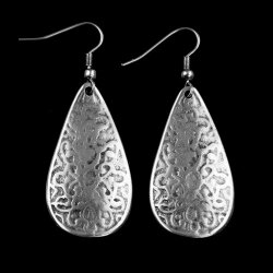 Drop Earrings with Fancywork, ornaments