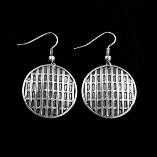 Grid Earrings, round