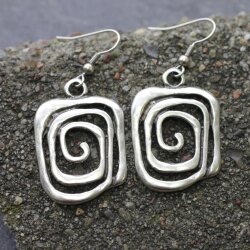 Asymmetric Spiral Earrings