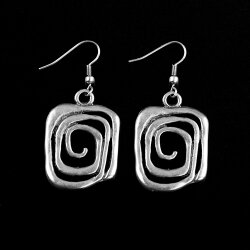 Asymmetric Spiral Earrings