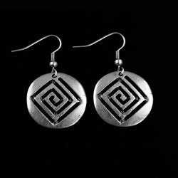 Rectangular Spiral Earrings