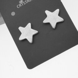 Star stud earrings, 1,5 cm