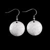 Circle Earrings, brushed