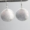 Circle Earrings, brushed