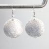 Circle Earrings, brushed