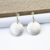 Circle Earrings, brushed