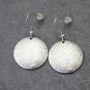 Circle Earrings, brushed