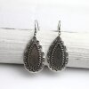 Drop Earrings with Fancywork, ornaments