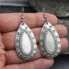 Drop Earrings with Fancywork, ornaments