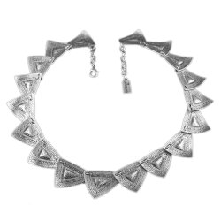 pyramid necklace, metal element 2,7x2,5 cm