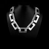 Stylish Business Necklace, rectangular elements