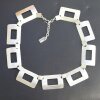 Stylish Business Necklace, rectangular elements