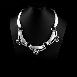 Verspielte Blumen Kette Statement Gothic Mittelalter
