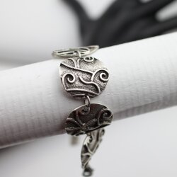 playful Bracelet with Floral Fancywork, ornaments