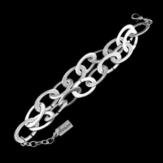Double-rowed Ethno Bracelet with metal elements