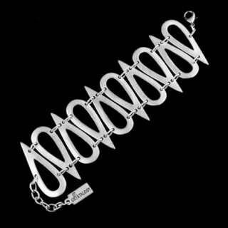 Ethno Bracelet with Drop shaped metal elements