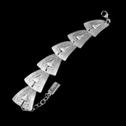 Ethno Style Edel Armband mit Pyramidenförmigen Elementn