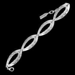 Ethno Look Bracelet with oval metal elements