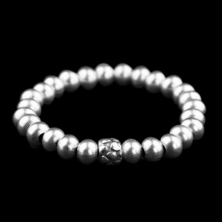 Schlichtes Armband mit runden Perlen mit Gummizug
