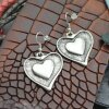 Double Hearts Earrings, 31x32 mm