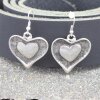 Double Hearts Earrings, 31x32 mm