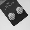 asymmetric oval, hammered stud earrings