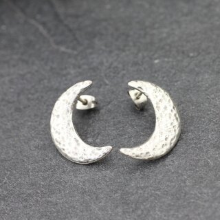 Halfmoon stud earrings, 2,2 cm