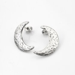 Halfmoon stud earrings, 2,2 cm