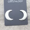 Halfmoon stud earrings, 2,2 cm