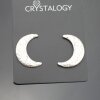 Halfmoon stud earrings, 2,2 cm