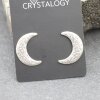 Halfmoon stud earrings, 2,2 cm