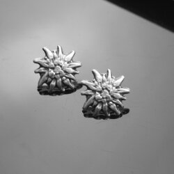 Noble, Edelweiss stud earrings, 1,8 cm