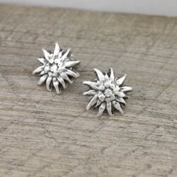 Noble, Edelweiss stud earrings, 1,8 cm