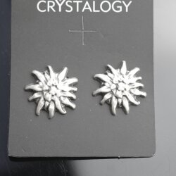 Noble, Edelweiss stud earrings, 1,8 cm