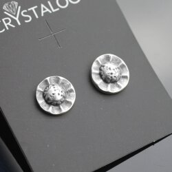 Flower stud earrings, 1,3 cm