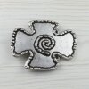 Cross Belt Buckle emblem, vintage Antique silver