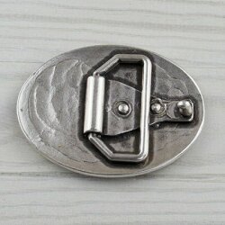 emblem Belt Buckle, Antique silver