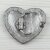 Heart Belt Buckle, vintage Antique silver